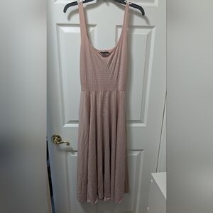 Reformation Rou Knit Midi Blush Pink Dress size S Small Stretch